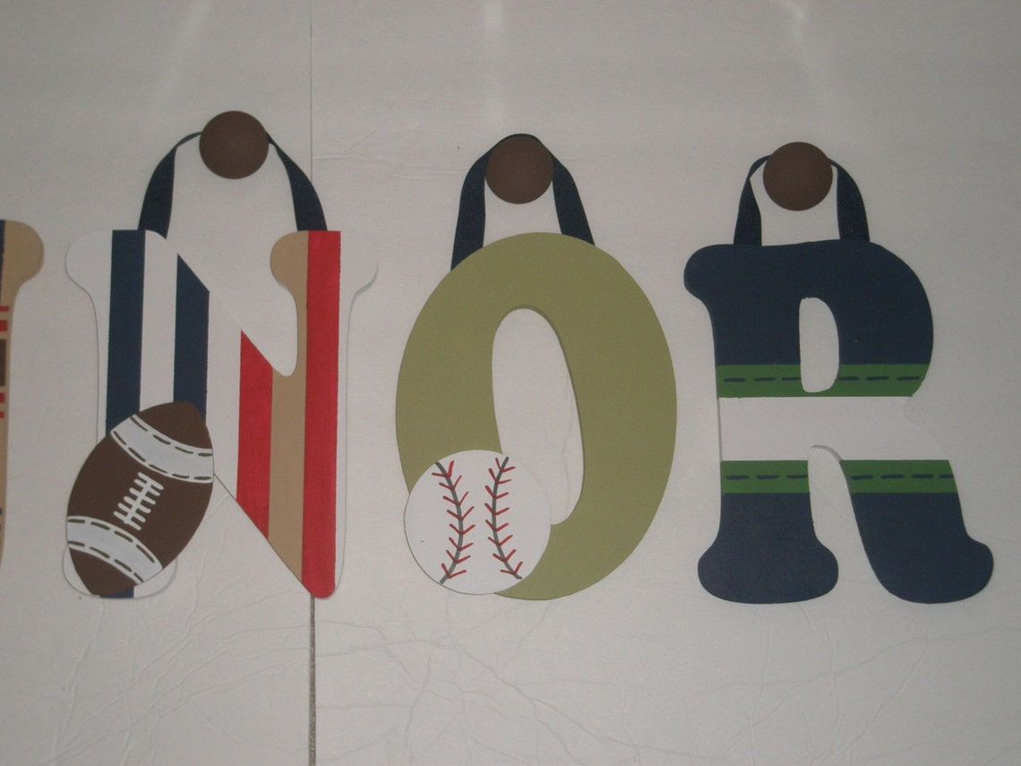 Junior Varsity Sports Hand Painted wooden Wall Letters Etsy