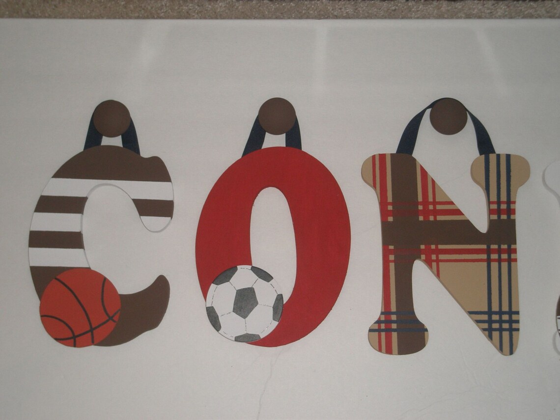 Junior Varsity Sports Hand Painted wooden Wall Letters Etsy