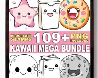 109+ Kawaii Procreate Stamps – Characters, Faces & Adorable Shapes