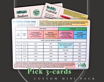 Pick 3 topics Medical Magnet Guide - New parent gift, sick kid guide