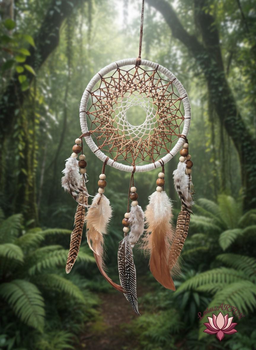 VERSAINSECT Handmade 3-Circle Dreamcatcher Wall Hanging | Boho Decor With Feathers, Pink & Cyan, Ethnic Style Room Ornament - View #7