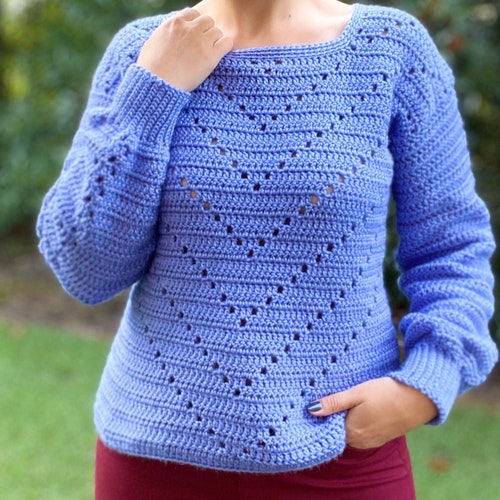 Arrow Sweater PATTERN Crochet Pullover - Etsy