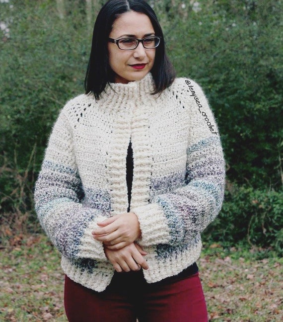 Crochet Bomber Nefeli Cardigan - Etsy