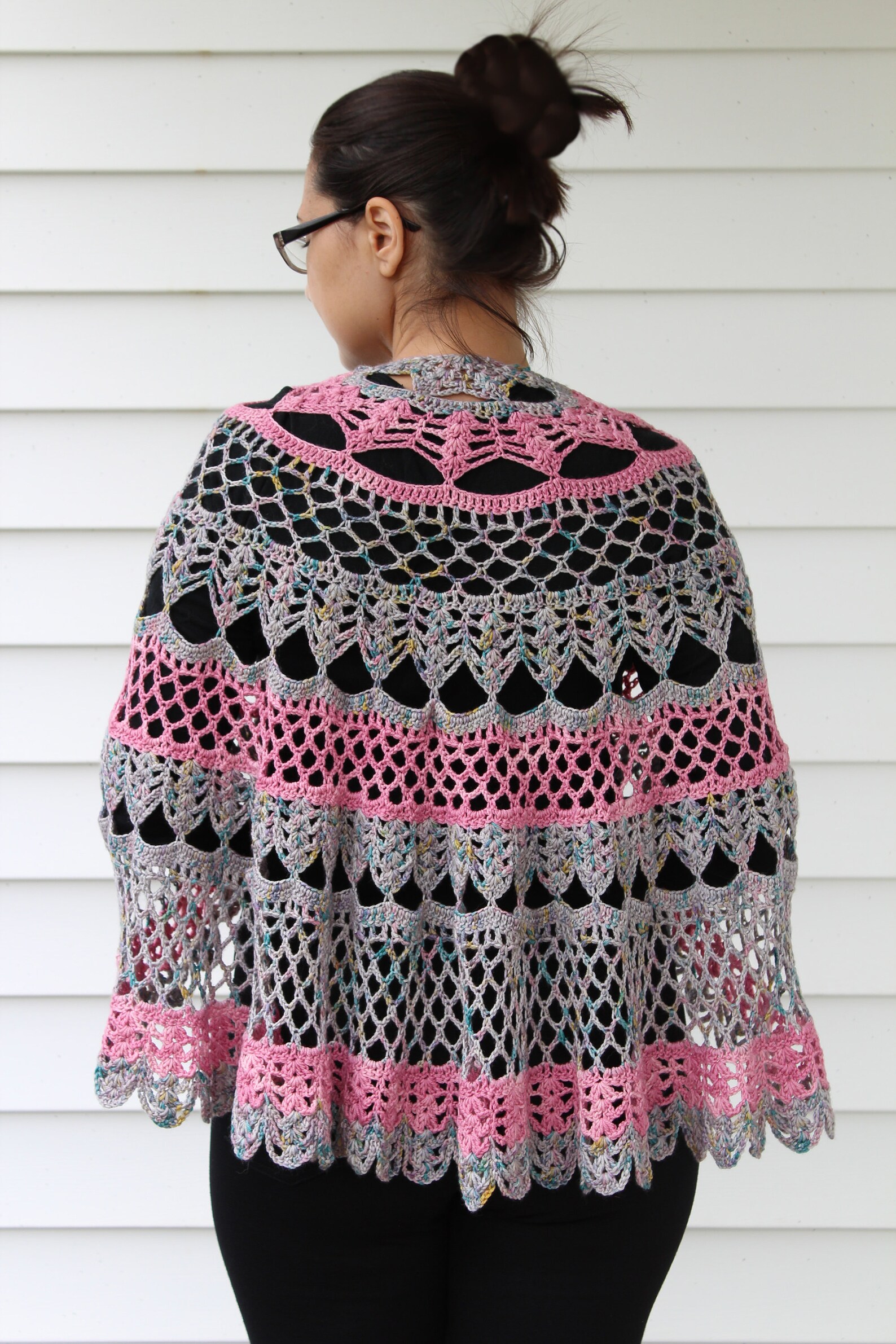 Crochet Shawl Semicircle Shawl PATTERN Etsy