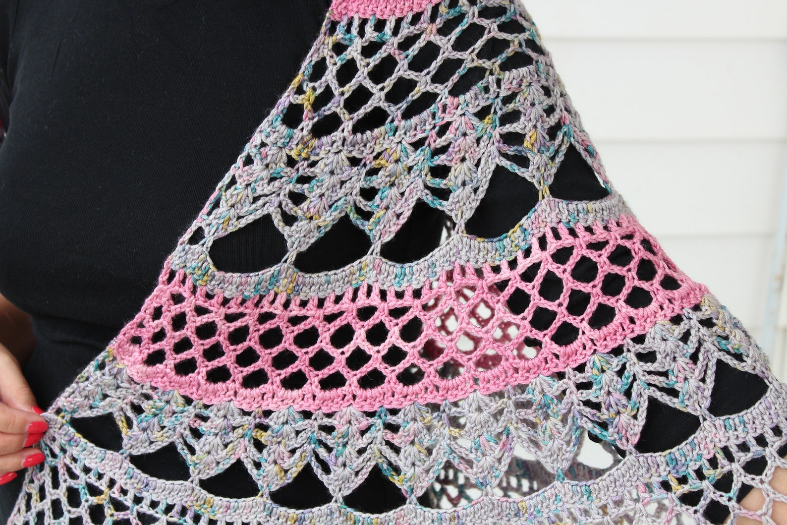 Crochet Shawl Semicircle Shawl PATTERN Etsy