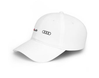 Op Audi_Racing geïnspireerde vaderhoed, minimalistische zwarte katoenen pet, streetwearstijl