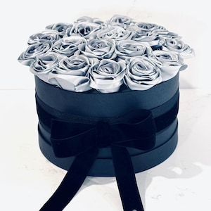 Handmade Ribbon Rose Bouquet: Eternal Flower Gift Box