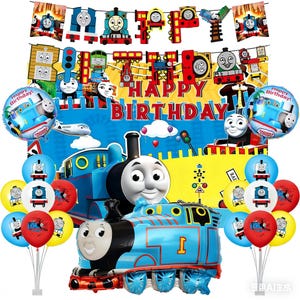 Thomas & Friends toy train children's birthday party supplies balloons kindergarten decorations