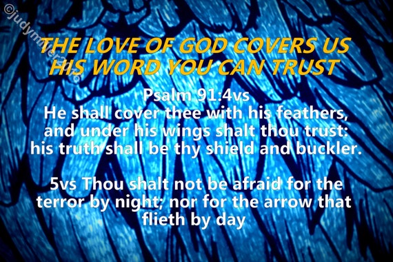 Digital Download bible verse Psalm 91:4...under his wings shalt thou trust