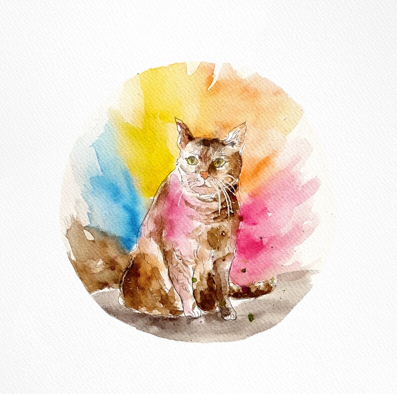 Pet Gift Custom Portraits From Photo Custom Mixed Media Watercolor Painting Commission Pet Painting Custom Pet Portrait Cat Portrait Pet Portraits Art Collectibles Delage Com Br