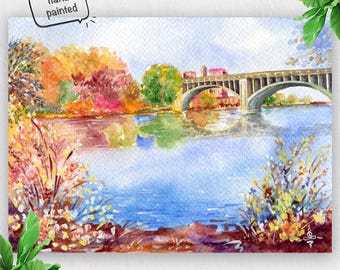 Custom Watercolor Landscape Painting: Any Photo to Hand-Painted Art