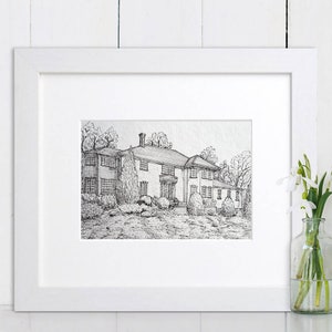 Watercolor House Portrait, Custom Vacation home or Cottage painting, Original painting from your photo, Your home drawn in watercolor image 7