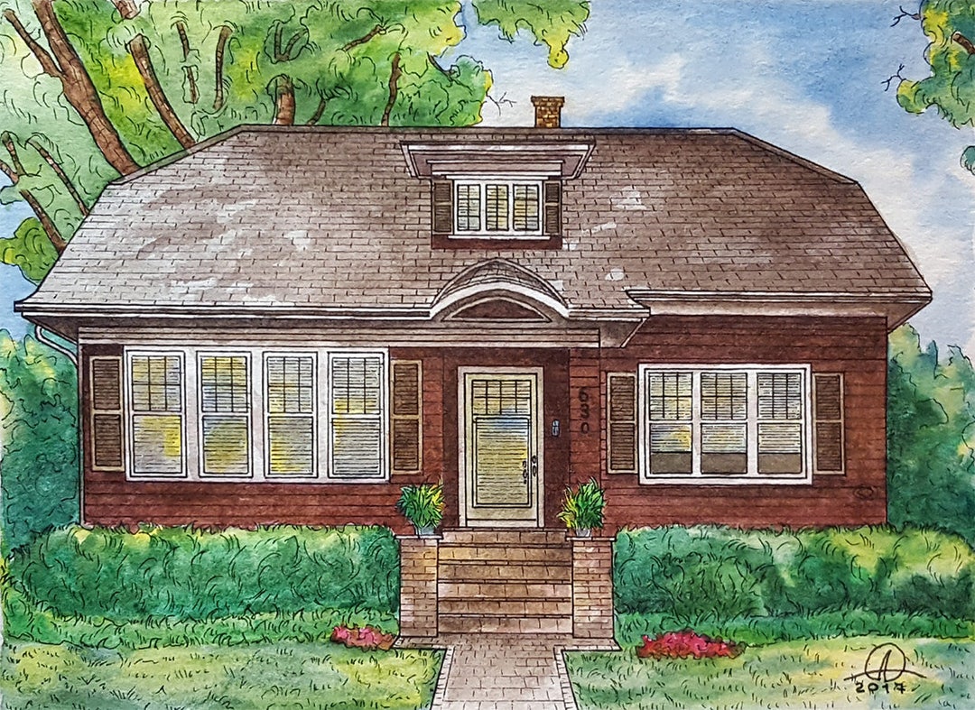 Custom Watercolor House Portrait: First Home Art From Photo - Etsy
