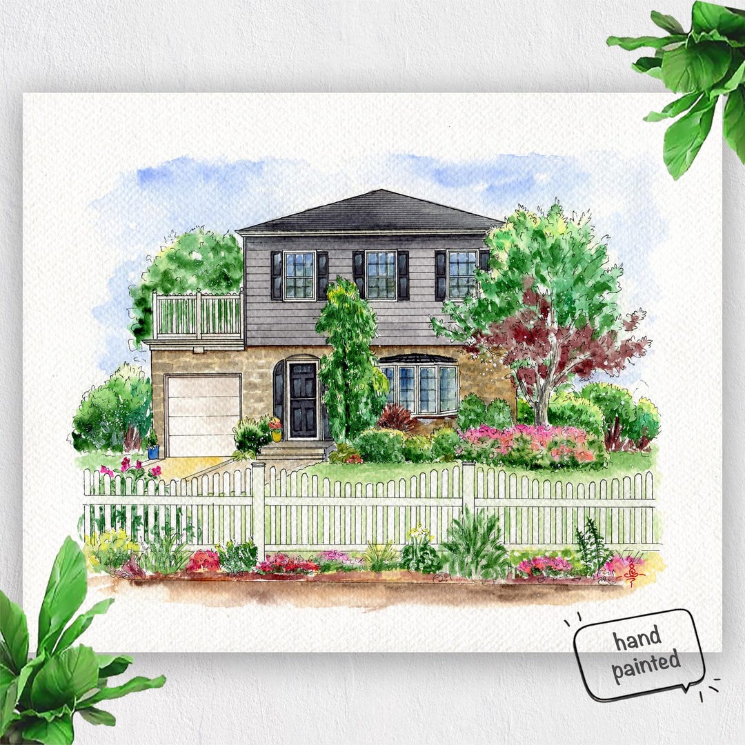 Custom Watercolor House Portrait: Personalized Home Painting - Etsy