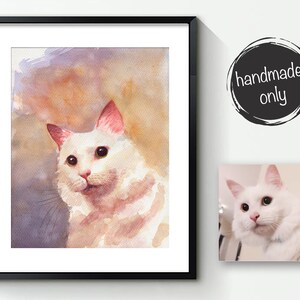 Ritratto di gatto personalizzato, ritratto di animale domestico personalizzato, ritratto di gatto, ritratto commemorativo di gatto da foto, dipinto di gatto personalizzato, regalo per amante dei gatti, regalo per la perdita di animali domestici