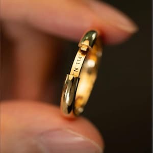 Custom Hidden Message Ring Engraved Secret Band for Daily Wear & Meaningful Gifts