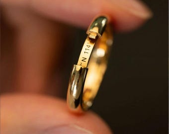 Custom Hidden Message Ring Engraved Secret Band for Daily Wear & Meaningful Gifts