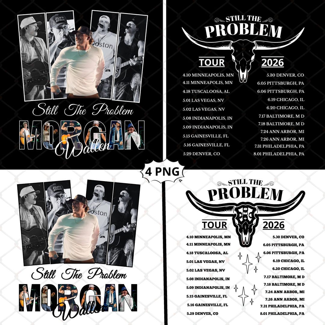 Morgan Wallen Still the Problem Tour 2026, PNG (digital Download) - Etsy