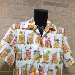 Mason Jar iced tea Hawaiian shirt perfect for Summer