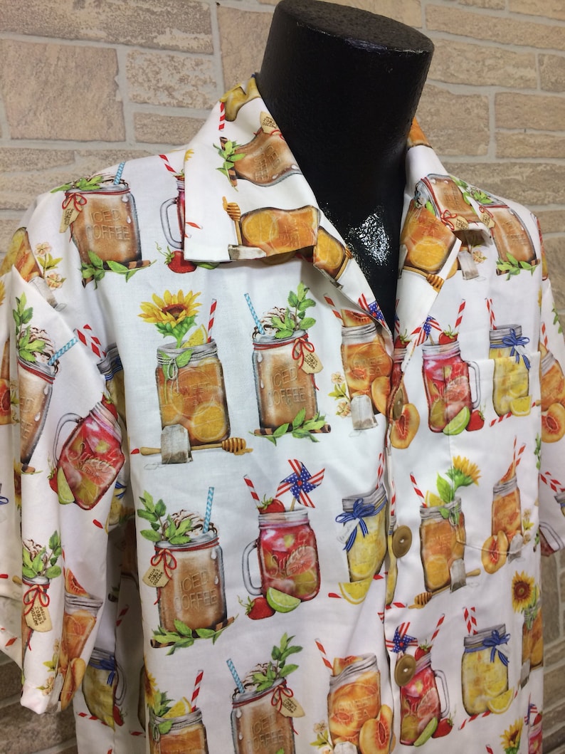 Mason Jar iced tea Hawaiian shirt perfect for Summer Etsy