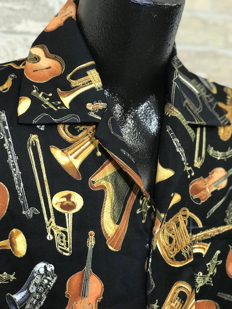 Music instruments Hawaiian shirt perfect for a musician | Etsy