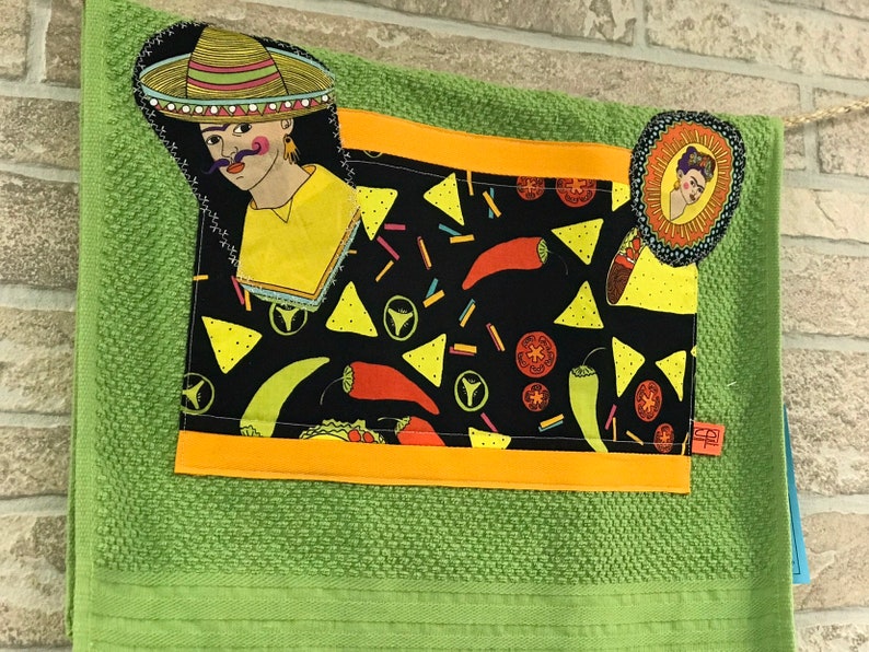 Mexican inspired kitchen towel Mexican kitchen towel Etsy
