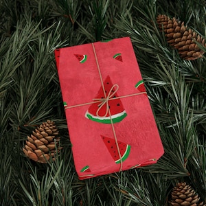 Rana’s Watermelons of Hope Illustrated Pink + Red Wrapping Paper - Child Artist from Gaza image 8