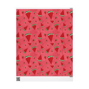 Rana’s Watermelons of Hope Illustrated Pink + Red Wrapping Paper - Child Artist from Gaza image 9