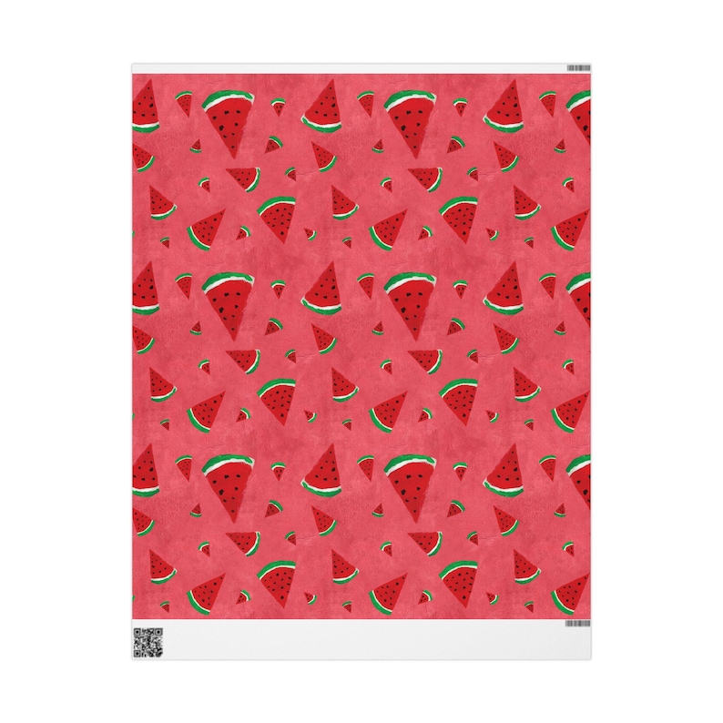 Rana’s Watermelons of Hope Illustrated Pink + Red Wrapping Paper - Child Artist from Gaza image 9