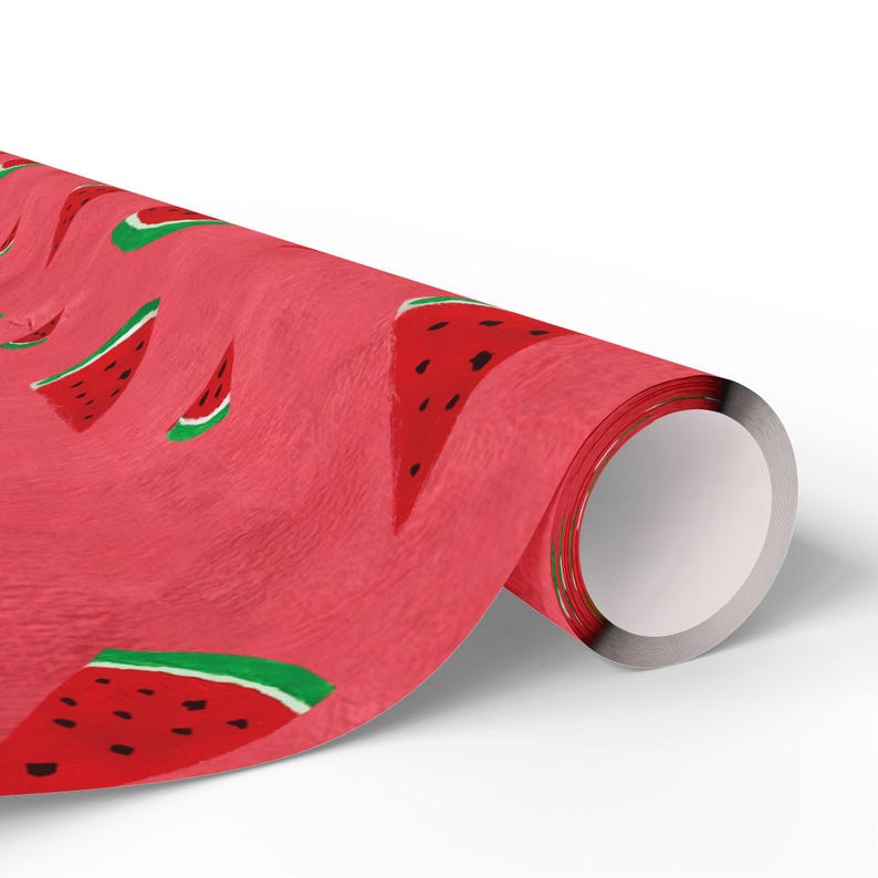 Rana’s Watermelons of Hope Illustrated Pink + Red Wrapping Paper - Child Artist from Gaza image 4