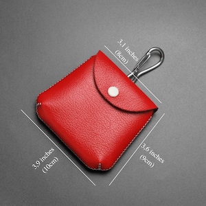 Cartera minimalista de cuero con clip