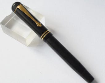 Pluma estilográfica VINTAGE Astoria submarca de goma dura, plumín dorado original N2 1935-37