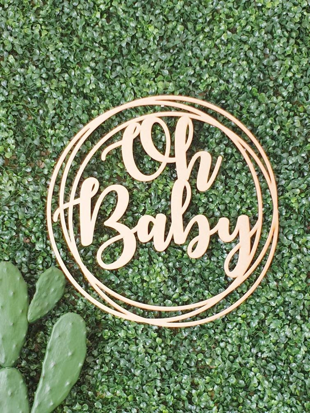 Oh Baby Sign Wood Wall Hoop Baby Shower Nursery Mum To Be Etsy 日本