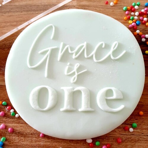 Personalised Birthday Stamp & SHARP Cutter Fondant Embosser Etsy