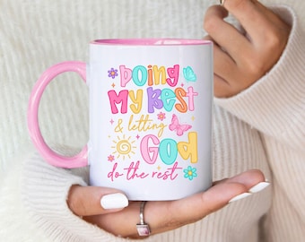 Christian Ceramic Mug: Doing my Best, Faith, God