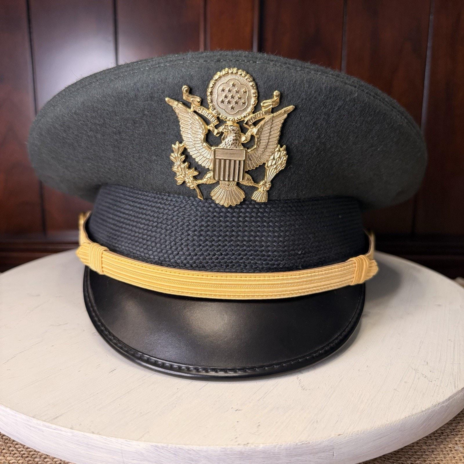 us army dress green hat U.S. Marine Corps Green 2212 Poly/Wool Dress Uniform Garrison Cap 6-7/8