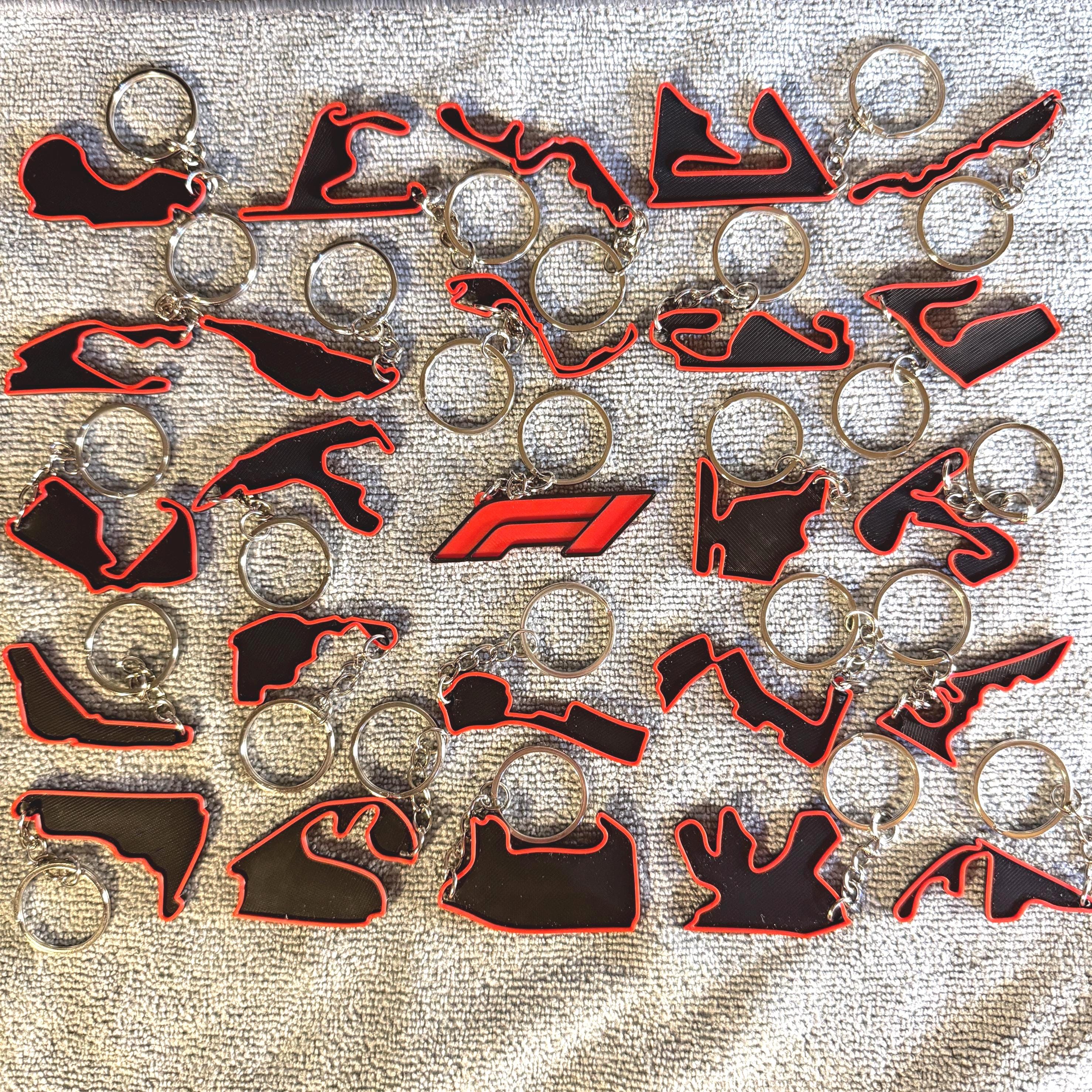 Track Keychains Formula 1 Track Keychain | 3D Printed F1 Circuit Keyring | Motorsport ...