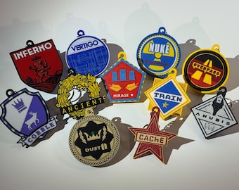 CS2 Map Logo Keychains