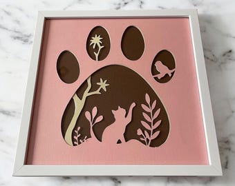Katzenbild mit Pfötchen