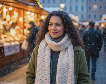 Enkelt virkmönster för spetshalsduk | Nybörjarhalsduk för vinter (PDF-nedladdning)