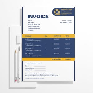 Modern Canva Invoice Template | Editable Small Business Billing Form (Digital Download) image 4
