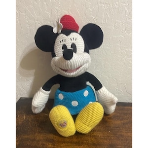 ¡Peluche vintage de Minnie Mouse! Parche del 85 aniversario en el pie. 33 cm de alto sentada. imagen 1