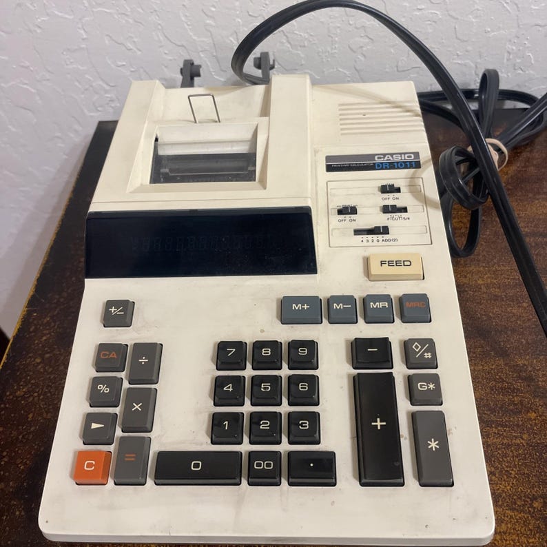 Casio DR-1011 Desktop Electronic Printing Calculator Adding Machine ...