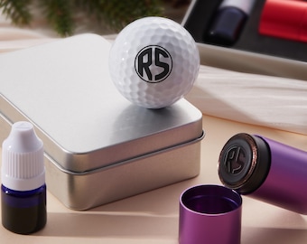 Gepersonaliseerde golfbalstempel: aangepaste sneldrogende inkt, cadeau bruidsjonker, kerstcadeau