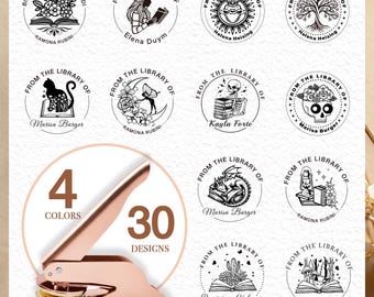 Personalized Book Embosser, Custom Book Stamp, Library Embosser stamp, Ex Libris stamp, Book Lover Gift