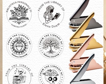 Personalized Book Embosser, Custom From The Library Of Book Stamp, Ex Libris Stamp,  This Book Belongs to Stamp, Book Lover Gift