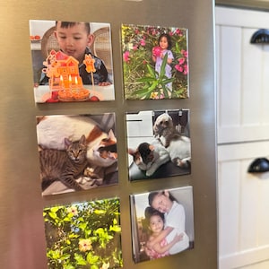 6.35 x 6.35cm Custom Photo Magnets