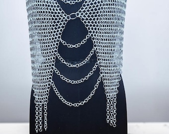 Handmade Aluminum Chainmail Top Dress – Medieval Fantasy Armor Costume