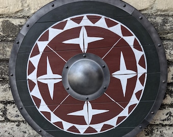 Last Kingdom Viking Shield – Uhtred Bebbanburg Replica | Wooden Shield for Cosplay & Display