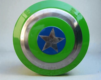 Captain America Green Shield | Metal Prop Replica | Marvel Superhero Cosplay & Decor